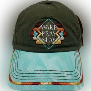 Catchfly Women's Wake Pray Slay Pontail Baseball Cap